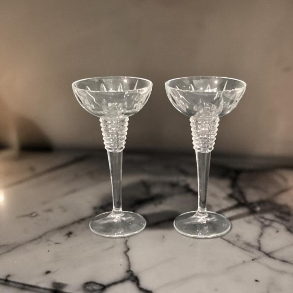 Marquis Waterford Crystal Gemini Candle Holders, Set of 2, Vintage Glassware‎